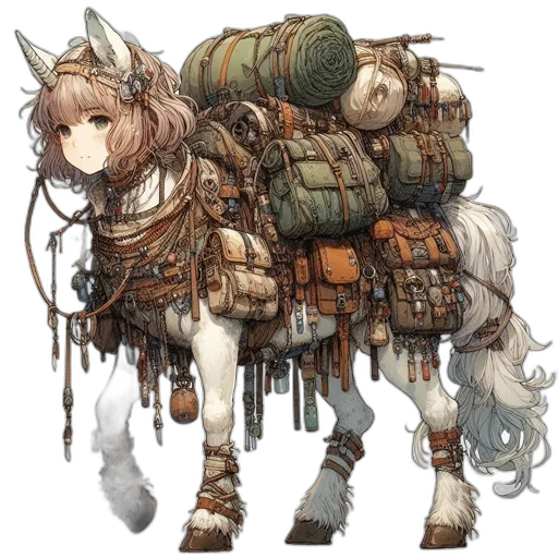 animal, staff, weapon, creature, fantasy art, concept art, pixel art, watercolor transparent PNG cut-out