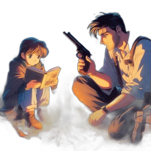 weapon, concept art, anime, watercolor, pixel art, fire, fog, underwater transparent PNG cut-out