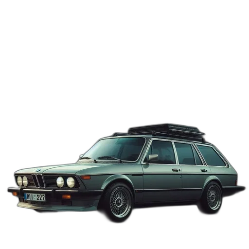 car, photorealistic, concept art, 3d render, silver-gray, bmw, license, plate transparent PNG cut-out