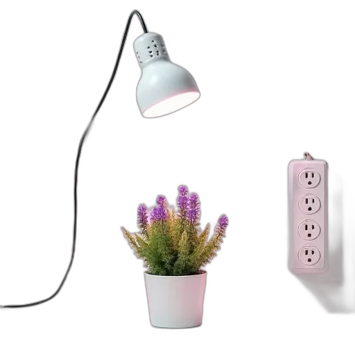 flower, furniture, 3d render, vaporwave, photorealistic, neon lights, pastel, neon transparent PNG cut-out