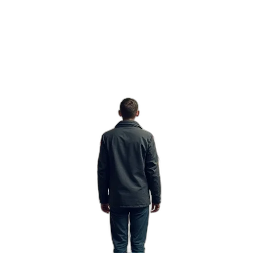 jacket, staff, robot, face transparent PNG cut-out