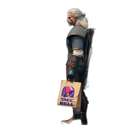food, staff, weapon, jacket, concept art, fantasy art, cyberpunk, 3d render transparent PNG cut-out
