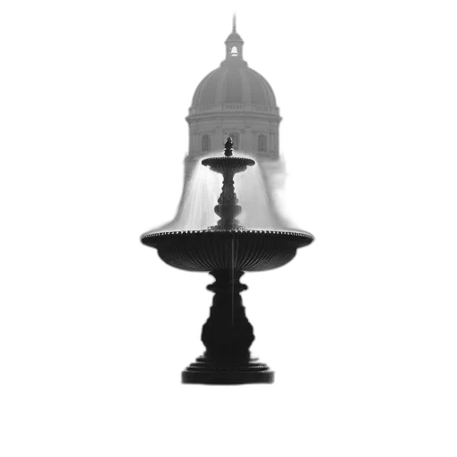 crown, staff, hat, umbrella, 3d render, photorealistic, black, white transparent PNG cut-out