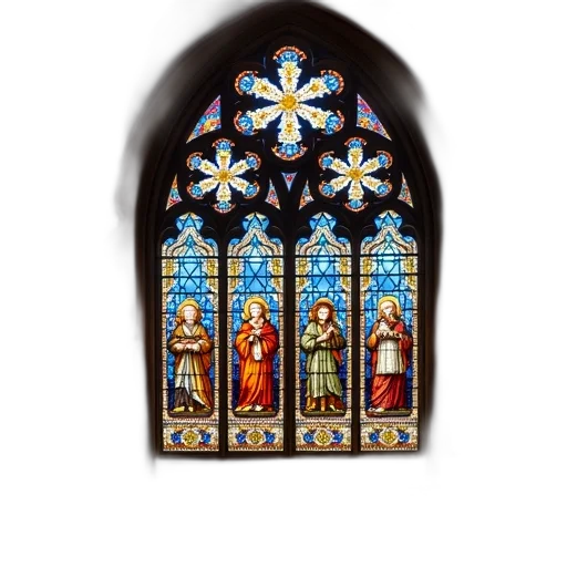 crown, 3d render, stained, glass transparent PNG cut-out