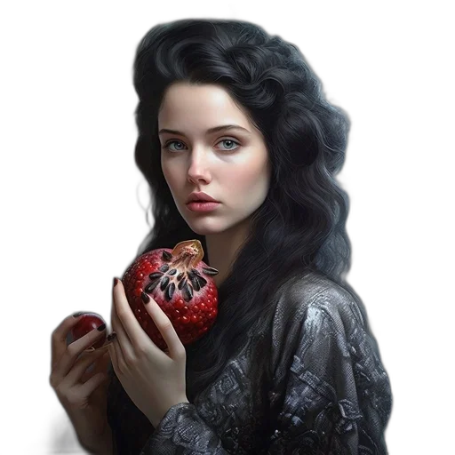 crown, jewelry, food, hair, fantasy art, photorealistic, oil painting, concept art transparent PNG cut-out