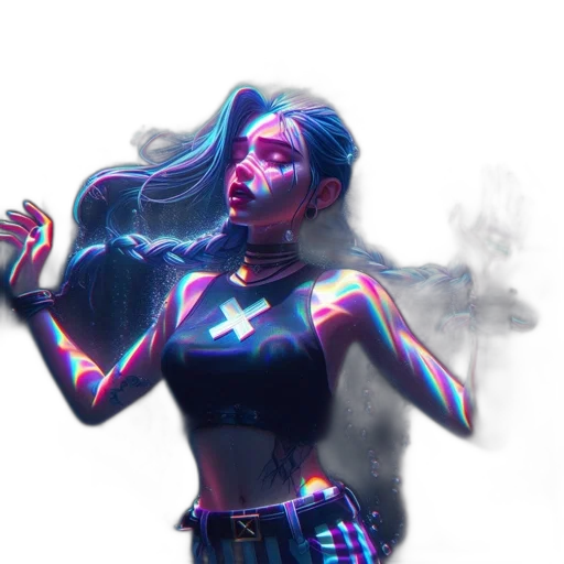 cyberpunk, concept art, vaporwave, fantasy art, neon lights, fire, outer space, neon transparent PNG cut-out
