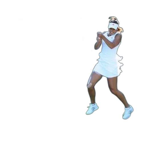 staff, 3d render, pixel art, female, tennis, player, action, grass transparent PNG cut-out