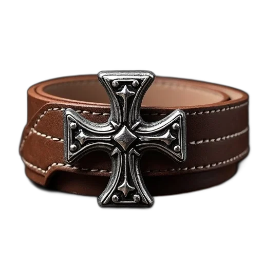 jewelry, crown, leather, belt, cross, decoration, silver, buckle transparent PNG cut-out