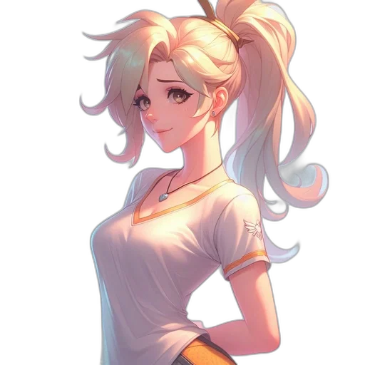 staff, dress, face, weapon, anime, pixel art, concept art, cartoon transparent PNG cut-out