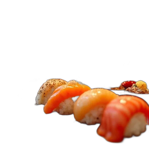 food, jewelry, crown, dragon, 3d render, photorealistic, fire, sushi transparent PNG cut-out