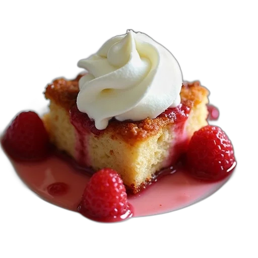 food, crown, plate, fruity, bread, pudding, whipped, cream transparent PNG cut-out