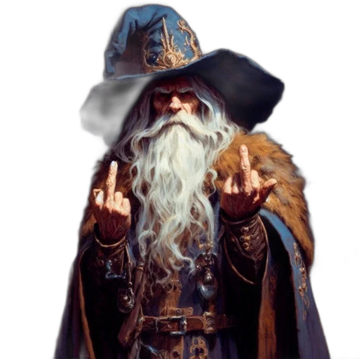 staff, fantasy art, pixel art, concept art, aged, wizard, white, beard transparent PNG cut-out