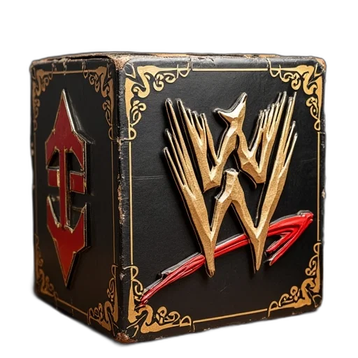 crown, 3d render, cardboard, replica, wwe, wwf, anniversary, box transparent PNG cut-out