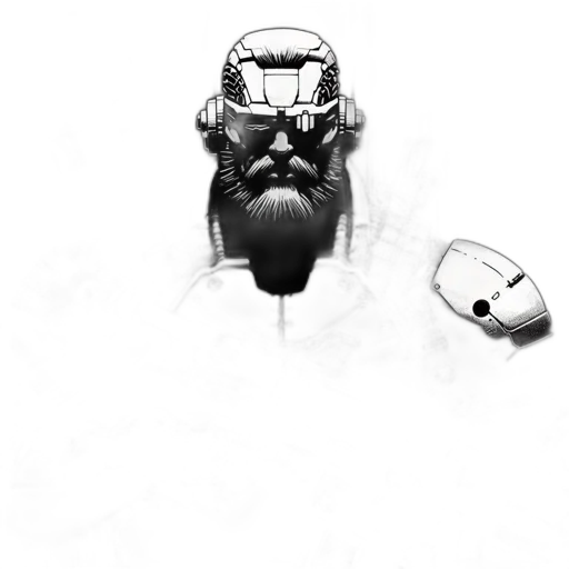 mask, face, robot, creature, comic book art, concept art, pixel art, fantasy art transparent PNG cut-out