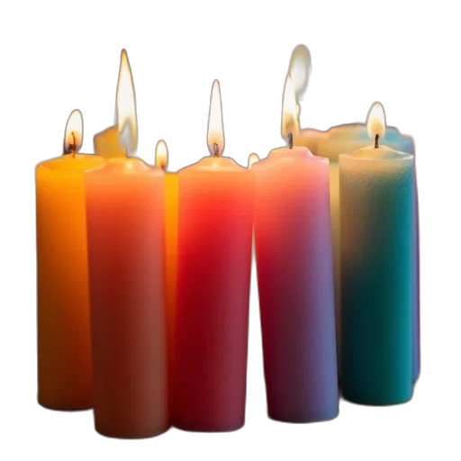 3d render, fire, colorful, neon, pastel, dark, many, different transparent PNG cut-out