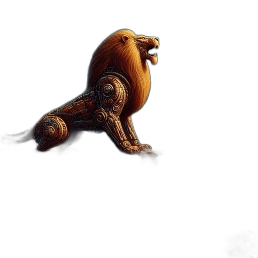 creature, animal, dragon, robot, concept art, 3d render, fantasy art, photorealistic transparent PNG cut-out