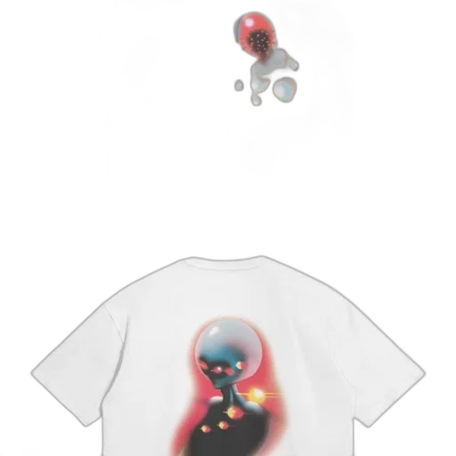 creature, jewelry, concept art, 3d render, vaporwave, pixel art, outer space, red transparent PNG cut-out