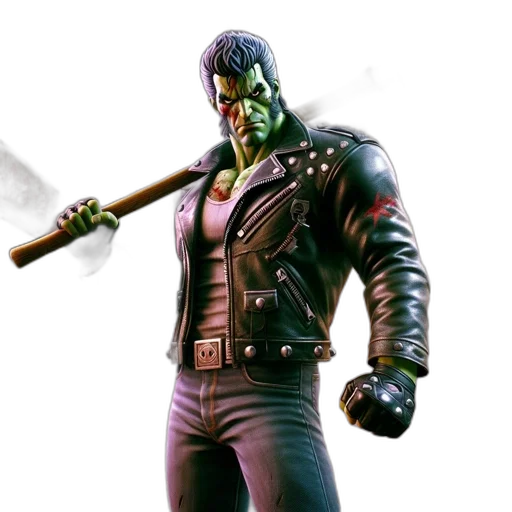 jacket, weapon, concept art, 3d render, comic book art, cyberpunk, imposing, figure transparent PNG cut-out