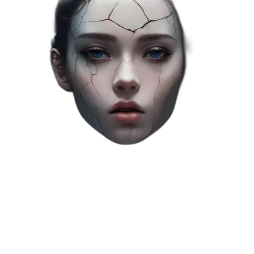 face, mask, crown, jewelry, cyberpunk, concept art, photorealistic, fantasy art transparent PNG cut-out