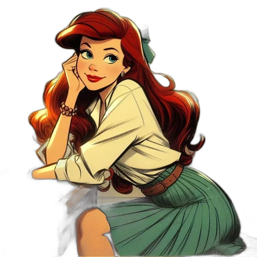 staff, dress, cartoon, comic book art, concept art, fantasy art, animated, young transparent PNG cut-out