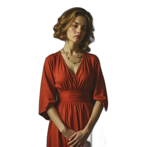 dress, jewelry, staff, face, photorealistic, oil painting, concept art, pixel art transparent PNG cut-out