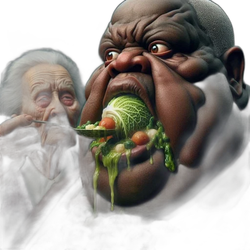 food, mask, face, creature, concept art, photorealistic, fantasy art, 3d render transparent PNG cut-out