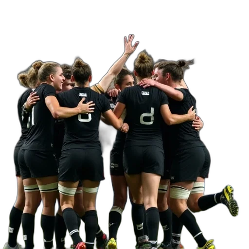 new, zealand, players, celebrating, during, their, game transparent PNG cut-out
