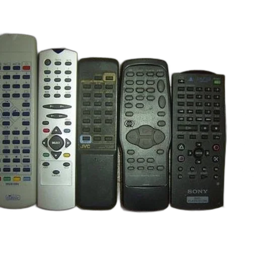 weapon, 3d render, collection, six, remote, controls, various, brands transparent PNG cut-out