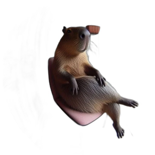 hat, animal, furniture, creature, 3d render, concept art, photorealistic, indoorscene transparent PNG cut-out