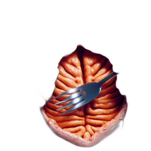 food, crown, hat, jacket, 3d render, photorealistic, vaporwave, watercolor transparent PNG cut-out