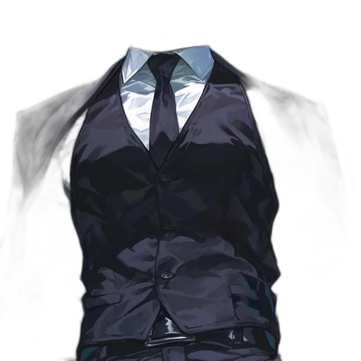 jacket, dress, mask, 3d render, concept art, photorealistic, cyberpunk, blue transparent PNG cut-out