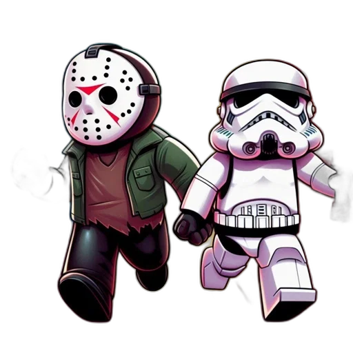 mask, concept art, comic book art, pixel art, cartoon, two, iconic, movie transparent PNG cut-out