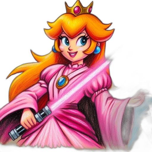 crown, staff, dress, weapon, vaporwave, concept art, pixel art, fantasy art transparent PNG cut-out