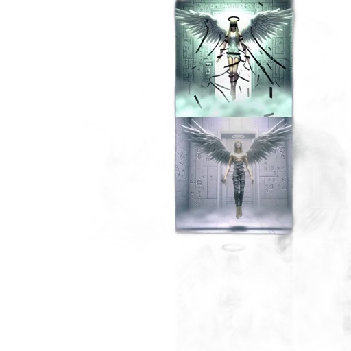 sword, robot, concept art, 3d render, fantasy art, pixel art, nine, artworks transparent PNG cut-out