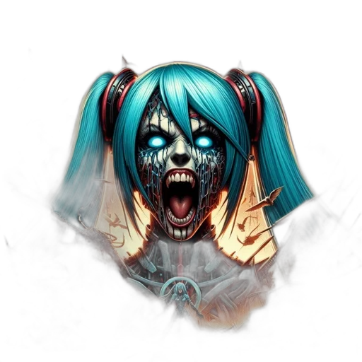 face, mask, creature, concept art, comic book art, fantasy art, anime, blue transparent PNG cut-out