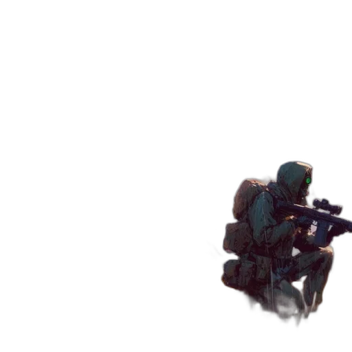 robot, weapon, creature, staff, concept art, 3d render, pixel art, watercolor transparent PNG cut-out