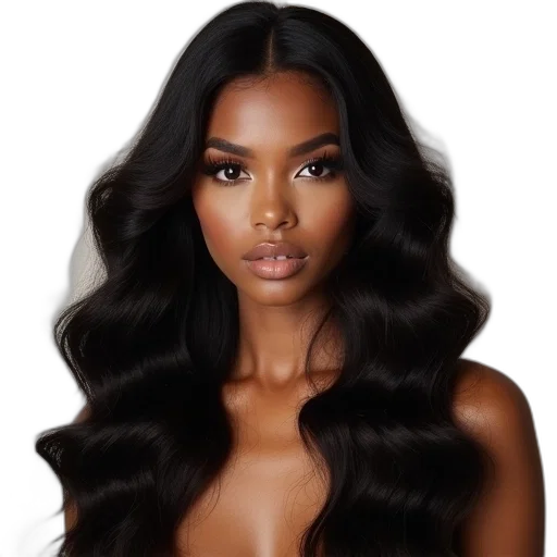 hair, photorealistic, cartoon, earth tones, golden, dark, brazilian, body transparent PNG cut-out