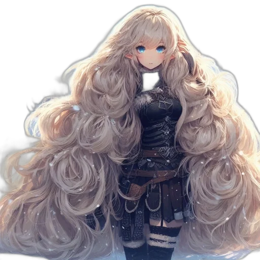 hair, jacket, crown, dress, fantasy art, concept art, anime, pixel art transparent PNG cut-out