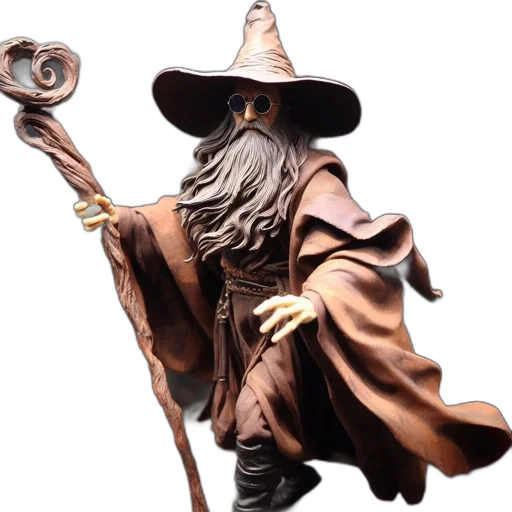 staff, fantasy art, concept art, 3d render, detailed, figurine, wizard, pointed transparent PNG cut-out