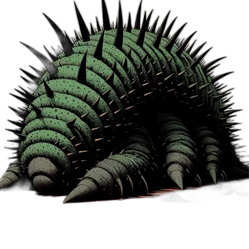 dragon, hair, animal, creature, 3d render, concept art, imposing, spiny transparent PNG cut-out