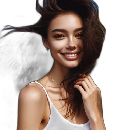 face, hair, jewelry, creature, photorealistic, fantasy art, oil painting, cartoon transparent PNG cut-out