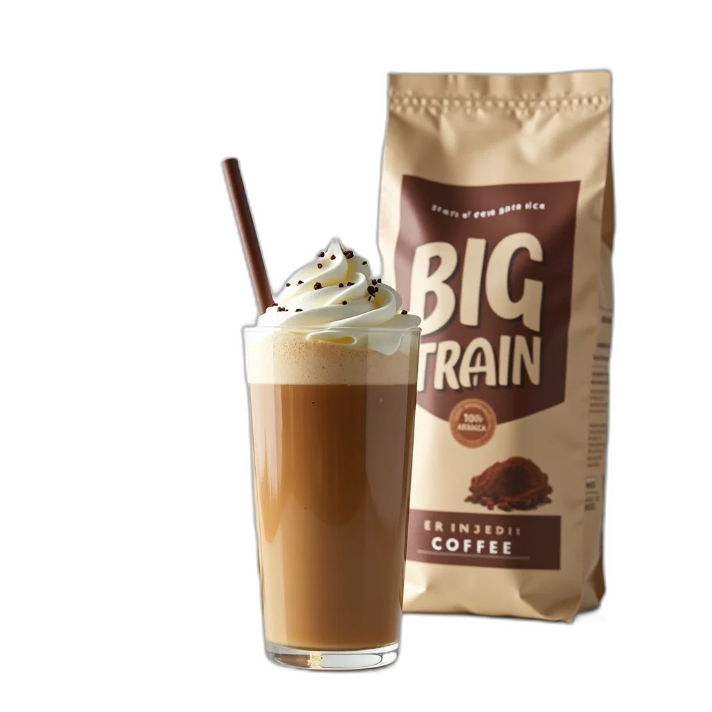 close-up, blended, ice, coffee, drink, whipped, cream, top transparent PNG cut-out