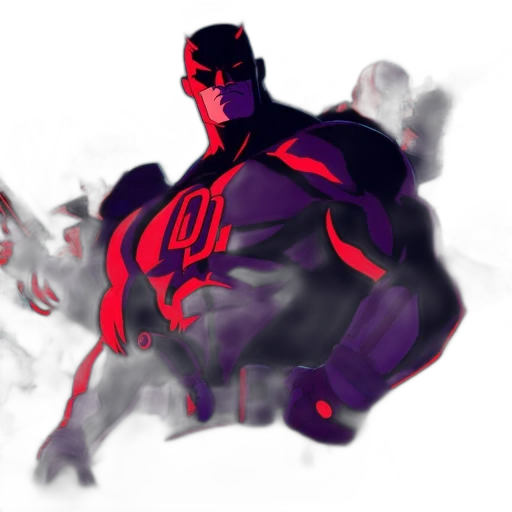 robot, concept art, comic book art, pixel art, fantasy art, fog, fire, red transparent PNG cut-out