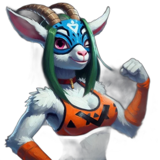 staff, mask, animal, concept art, fantasy art, pixel art, 3d render, anthropomorphic transparent PNG cut-out