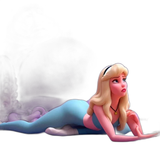 dress, concept art, fantasy art, 3d render, cartoon, underwater, fog, fire transparent PNG cut-out