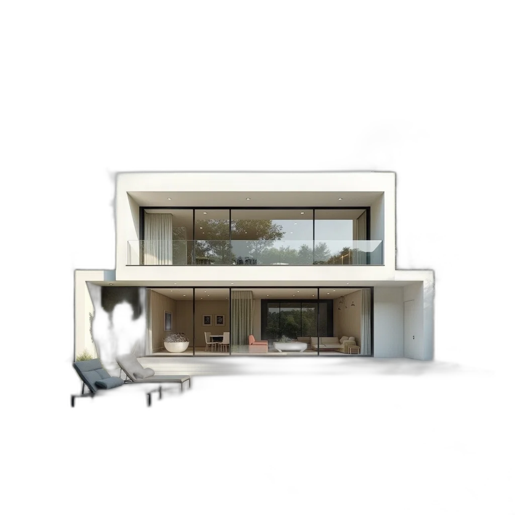 building, furniture, 3d render, concept art, photorealistic, pixel art, dark, monochrome transparent PNG cut-out