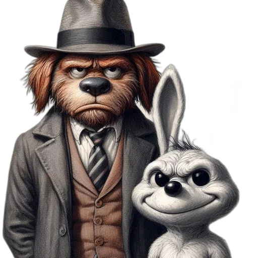 animal, staff, mask, jacket, concept art, comic book art, fantasy art, photorealistic transparent PNG cut-out