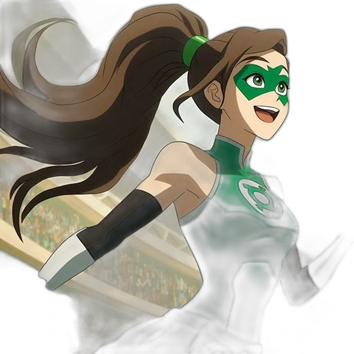 mask, comic book art, concept art, cartoon, anime, green, animated, female transparent PNG cut-out