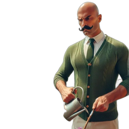 staff, weapon, jacket, concept art, 3d render, comic book art, fantasy art, man transparent PNG cut-out