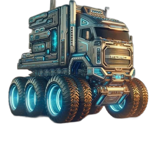 robot, weapon, car, concept art, 3d render, fantasy art, cyberpunk, advanced transparent PNG cut-out